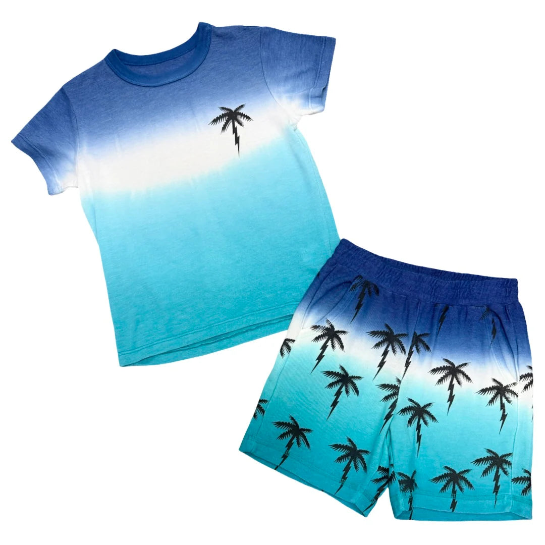 cozy knit beach shorts | lightning palms