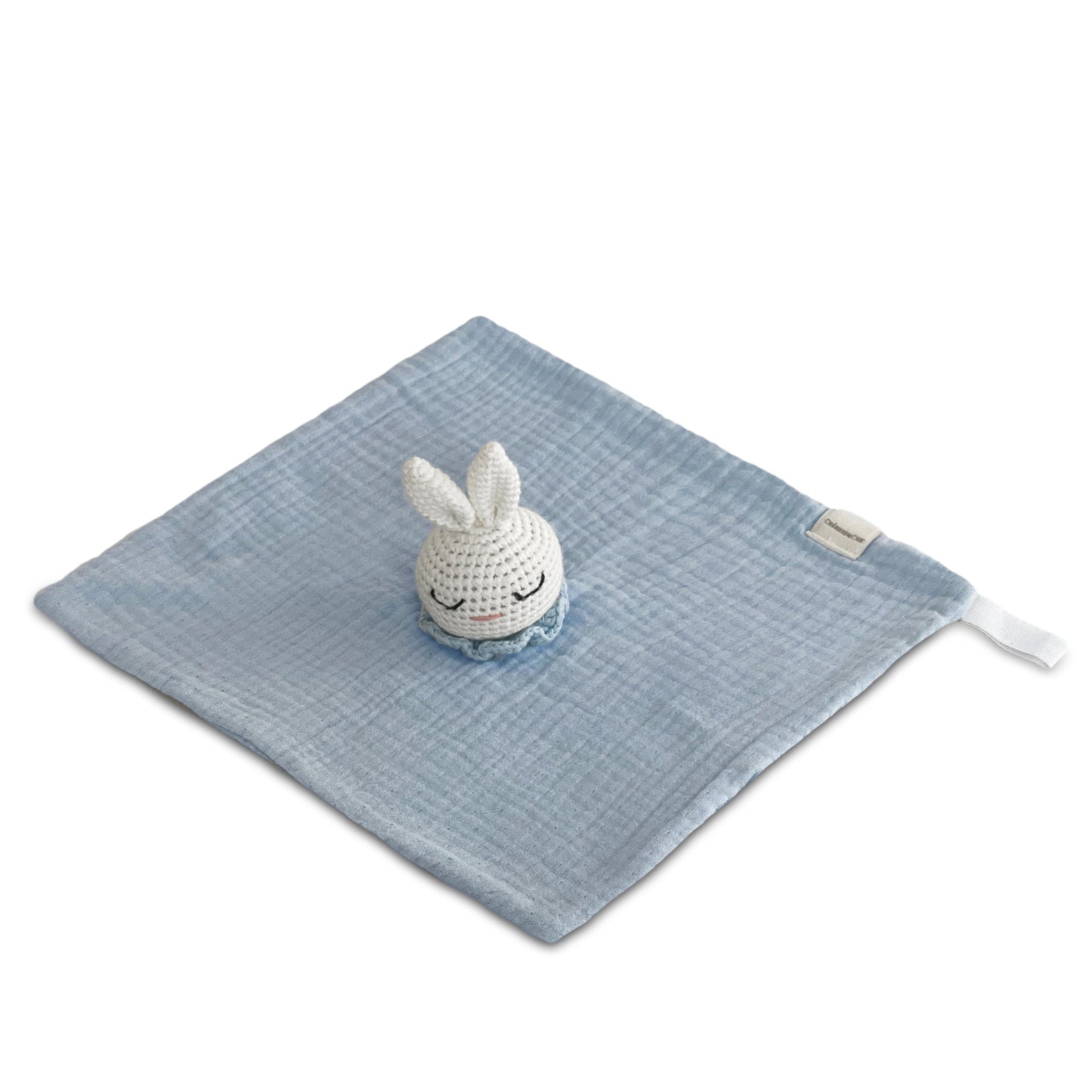 snuggly soft baby comforter toy | baby blue