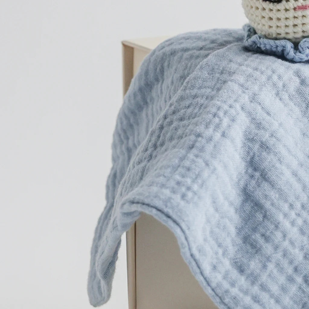 snuggly soft baby comforter toy | baby blue