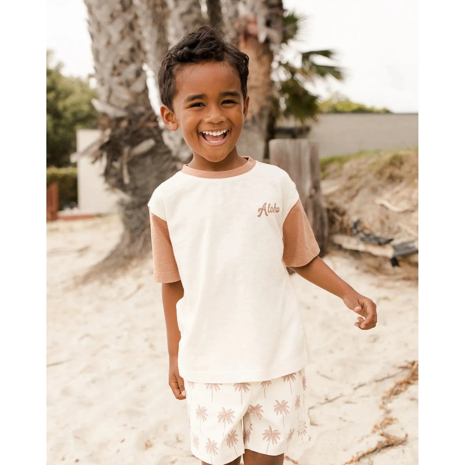 contrast short sleeve tee || aloha