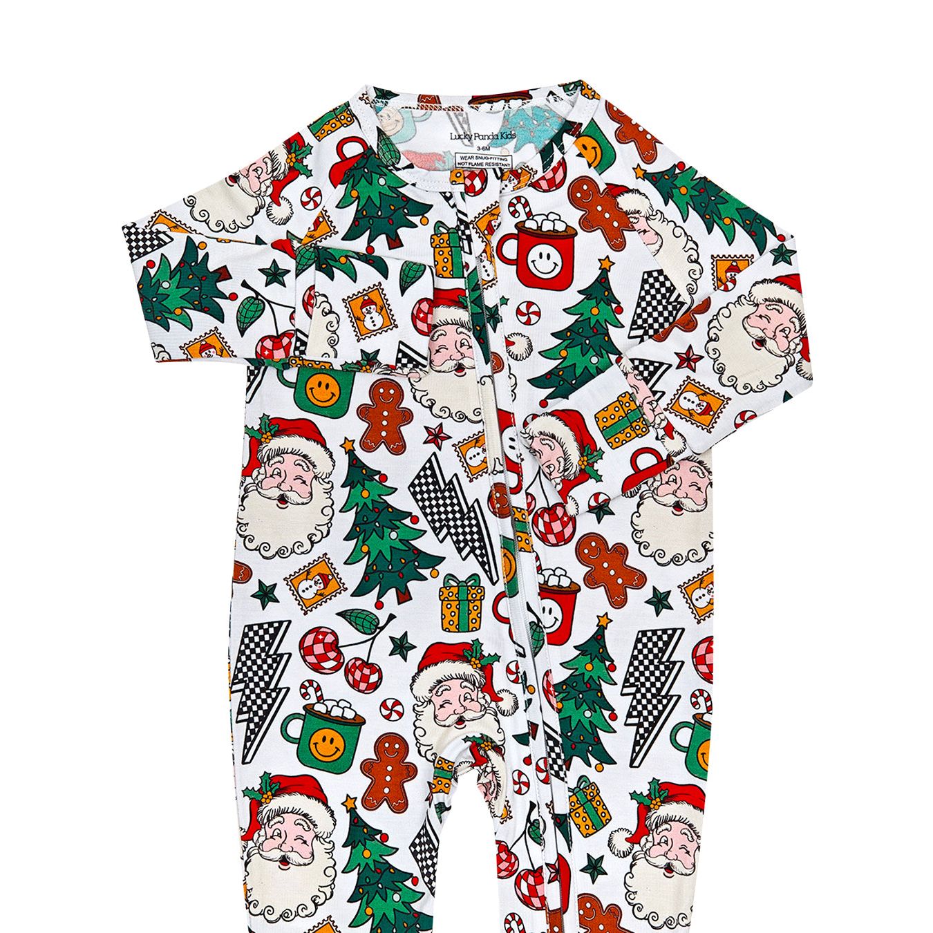 Bamboo Zip Romper | Christmas Vibes