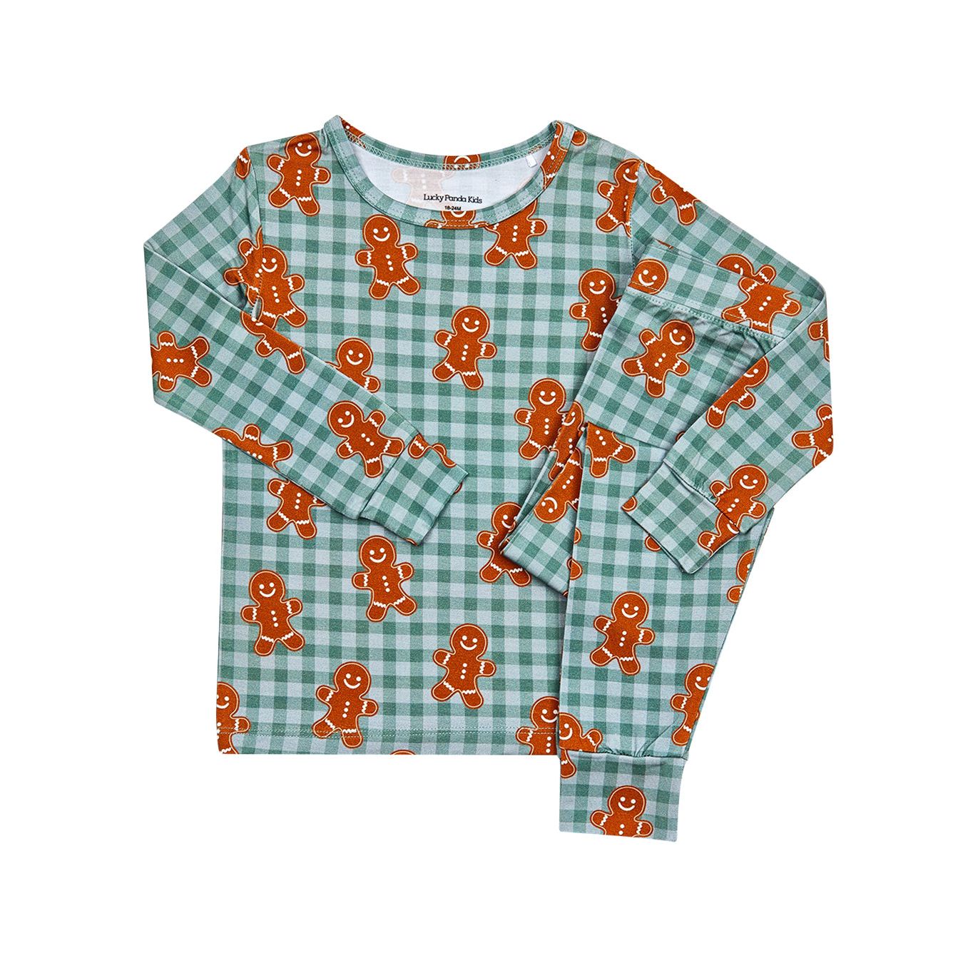 Bamboo Two Piece Set | Gingerbread Gingham