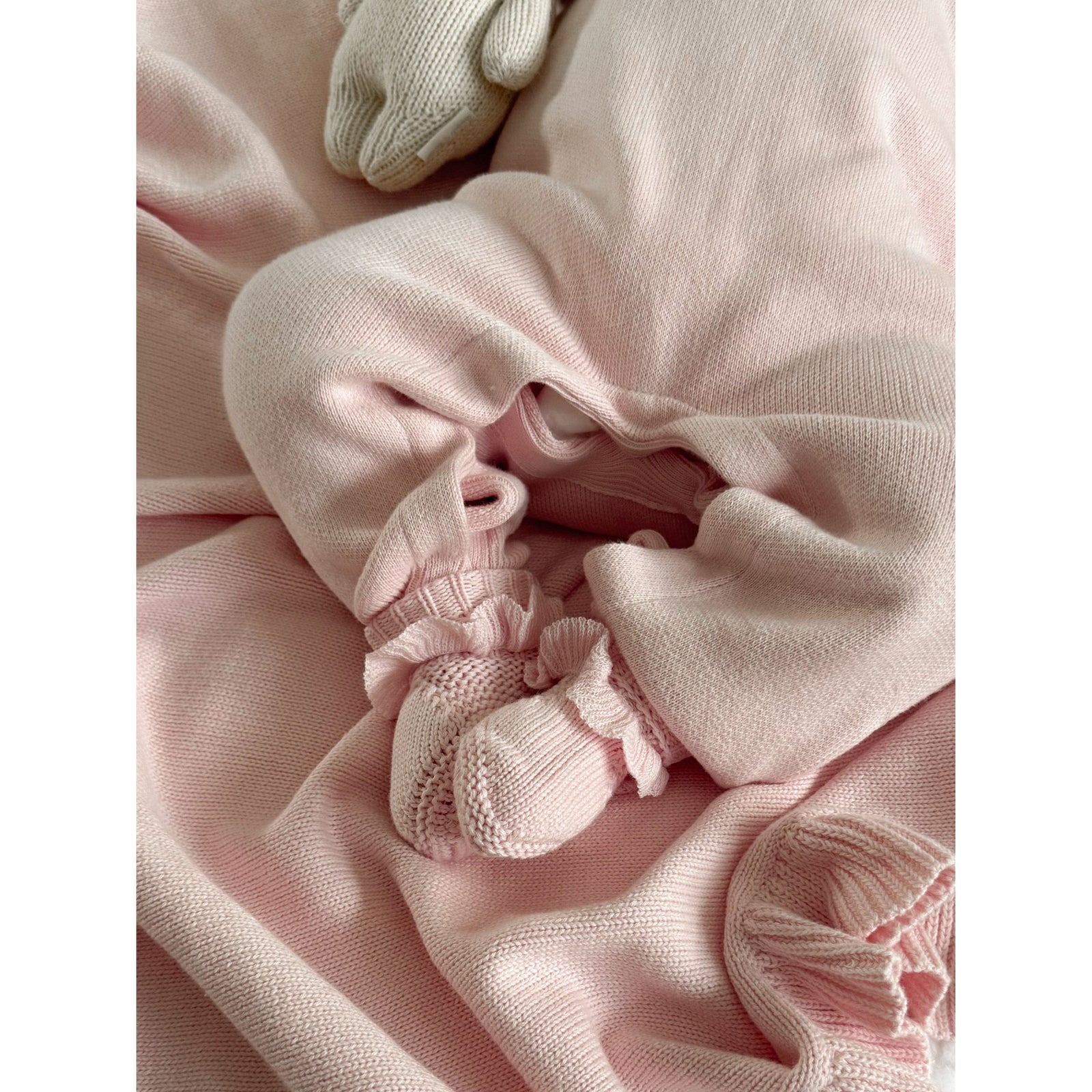 Classic Ruffle Booties - Powder Pink