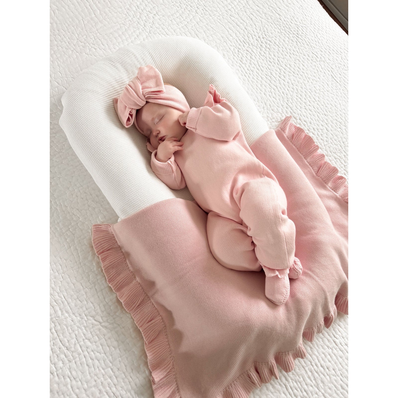 Classic Bow Headband - Powder Pink