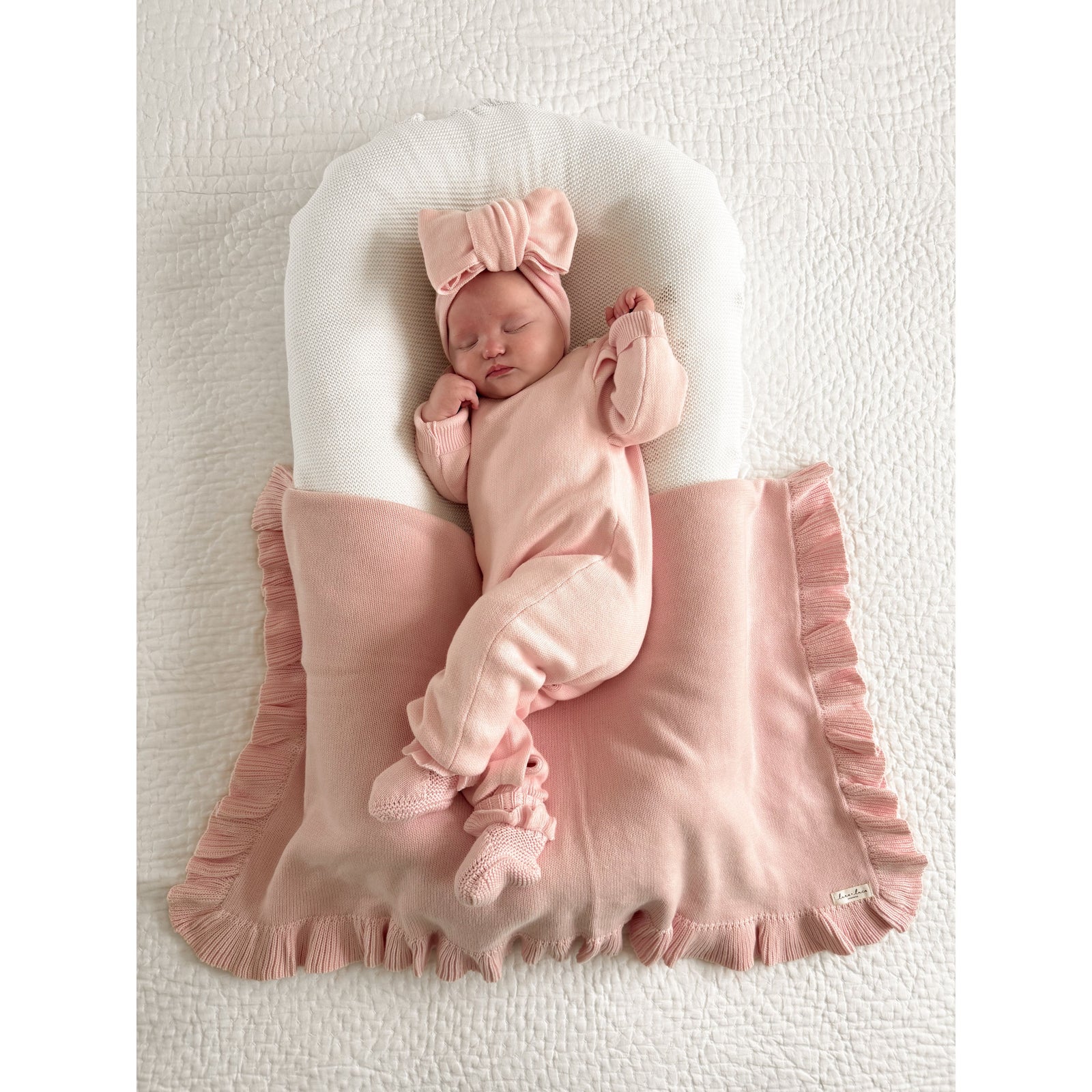 Classic Bow Headband - Powder Pink
