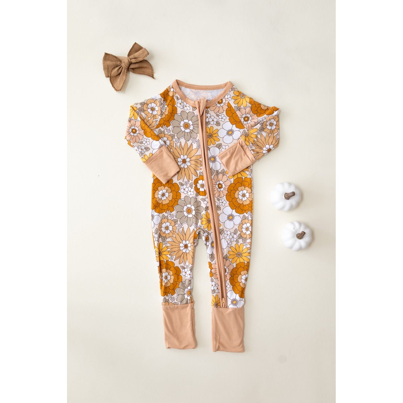 Bamboo Zip Romper | Petal Pop