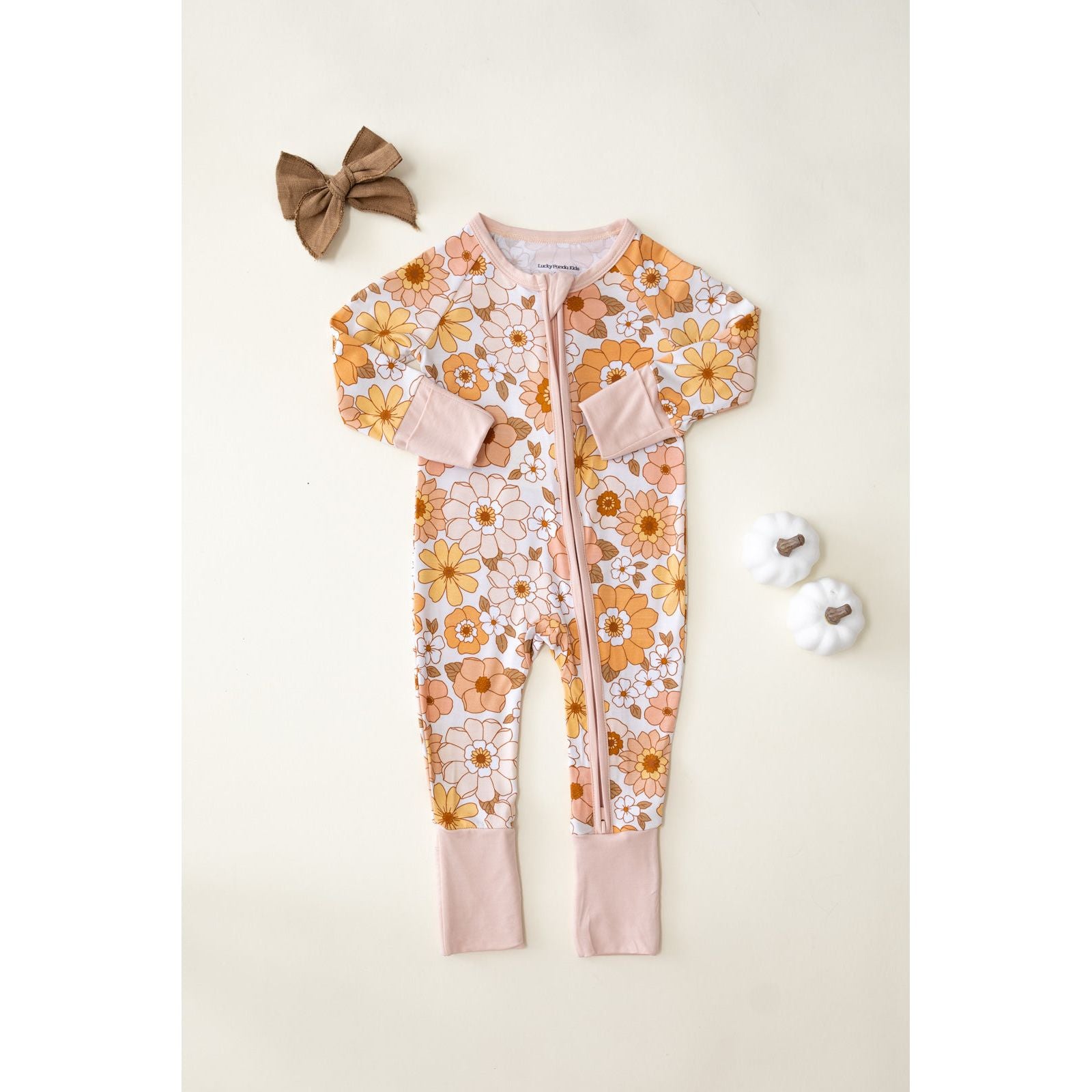 Bamboo Zip Romper | Sweet Blossom