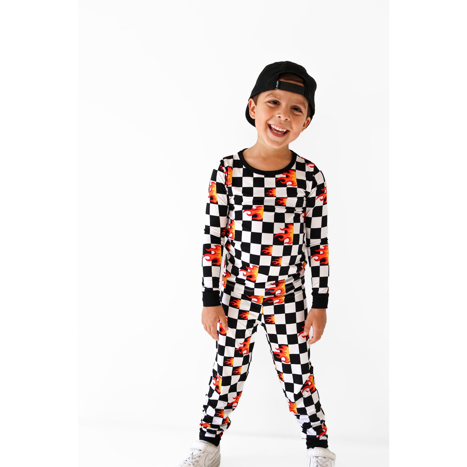 Bamboo Two Piece Set | Checker Blaze