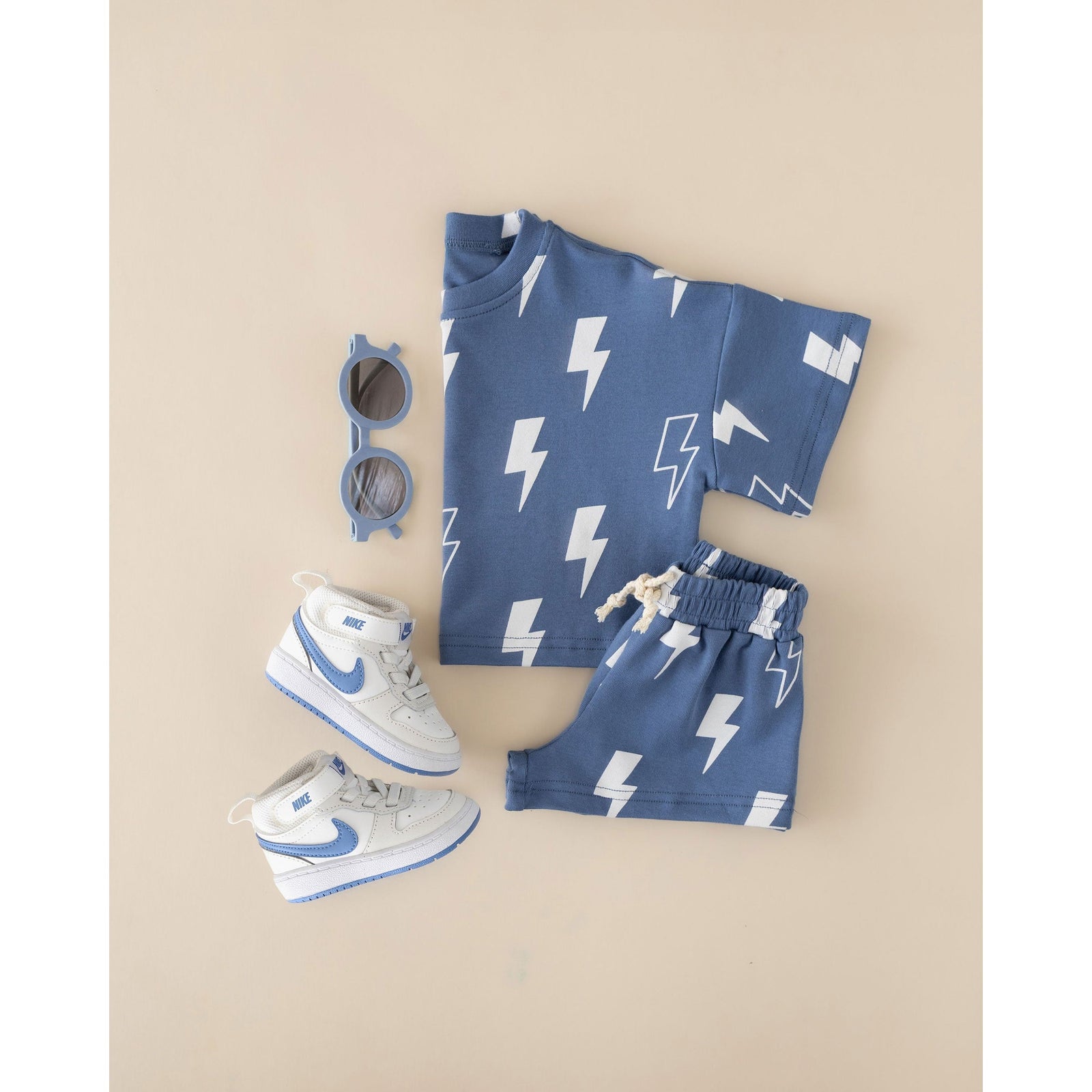 Shorts Set | Blue Bolts