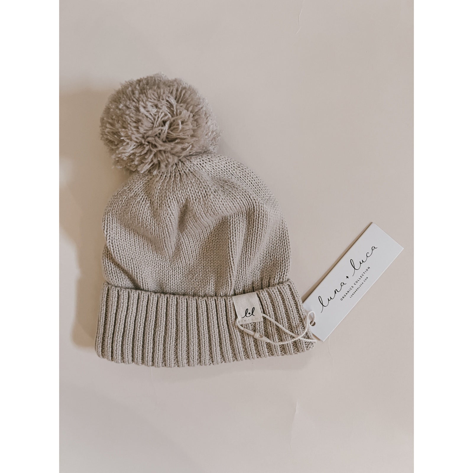 Luna + Luca Pom Beanie - Beige