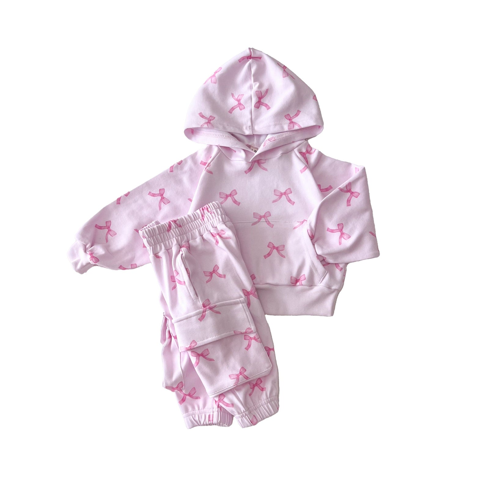 Cargo Jogger Set | Pink Bows