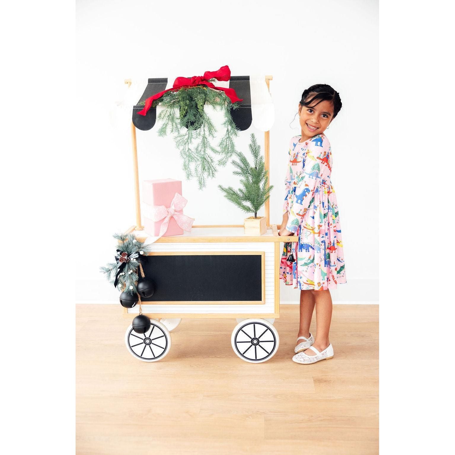Jingle Saurus L/S Pocket Twirl Dress