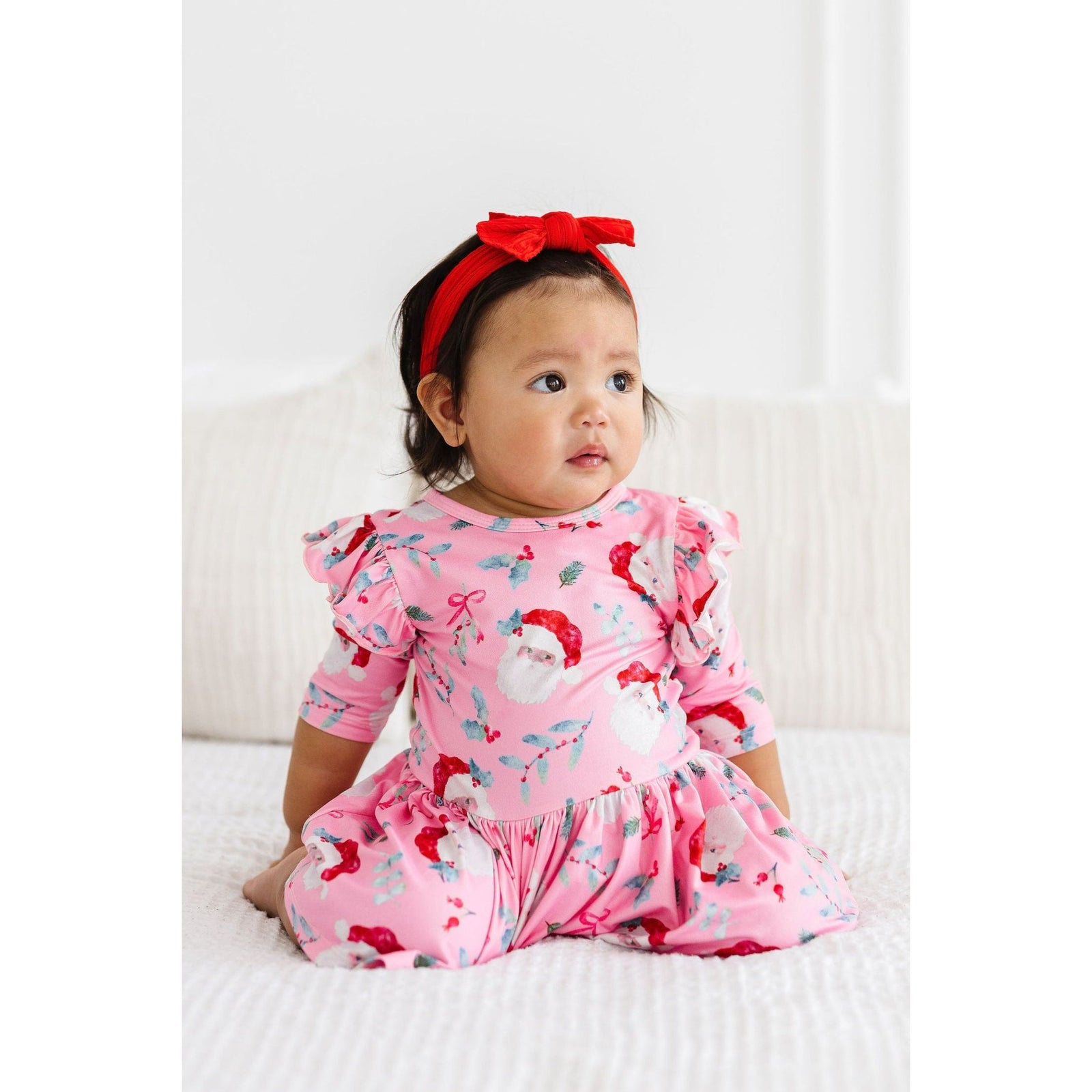 Jolly Old Saint Nick Twirl Flutter Bodysuit