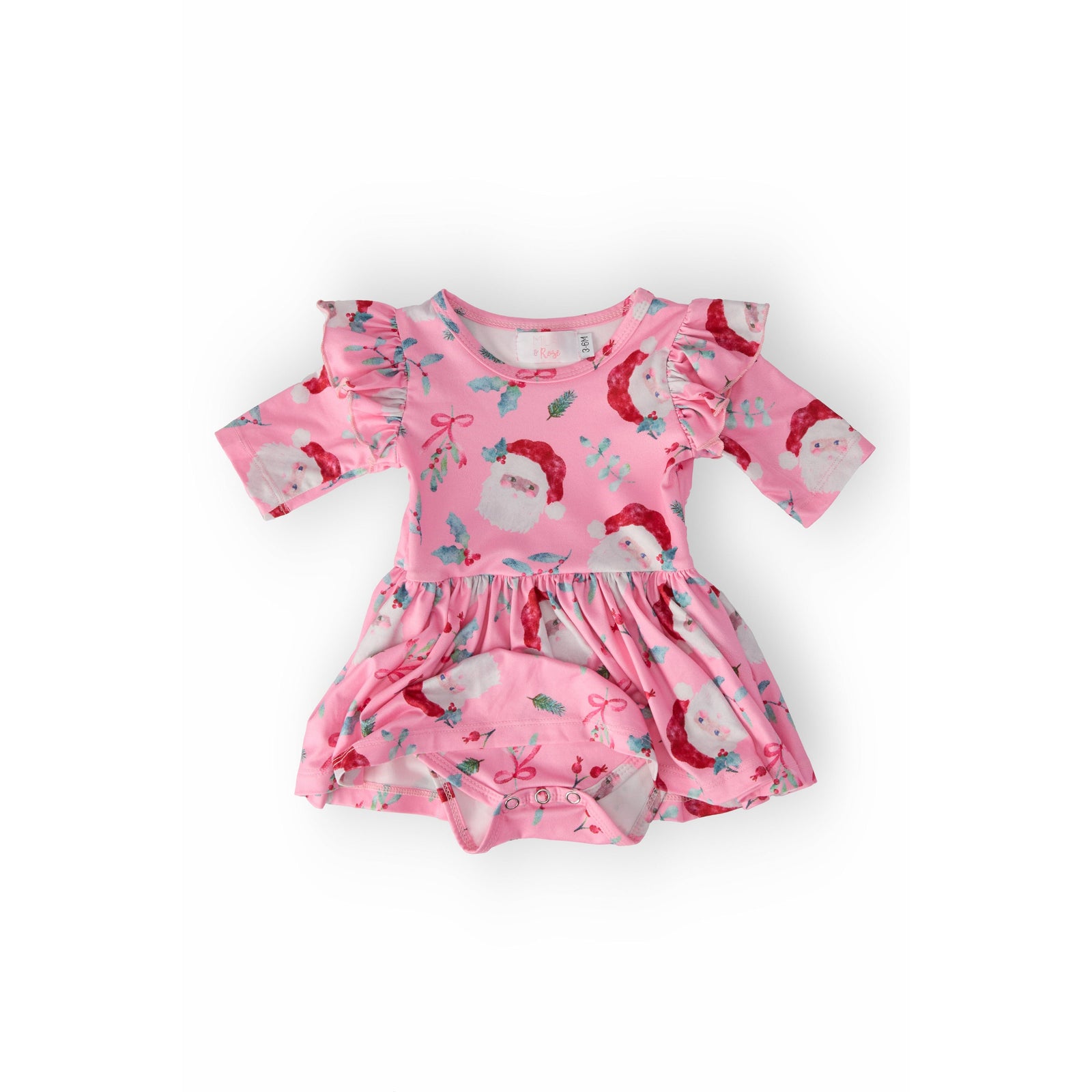 Jolly Old Saint Nick Twirl Flutter Bodysuit