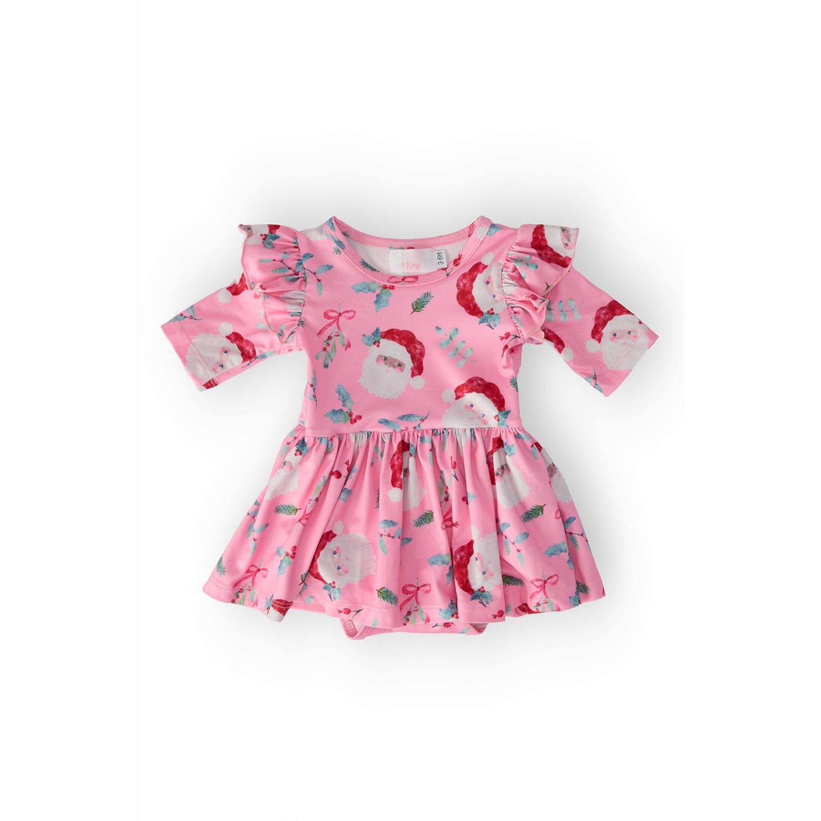 Jolly Old Saint Nick Twirl Flutter Bodysuit