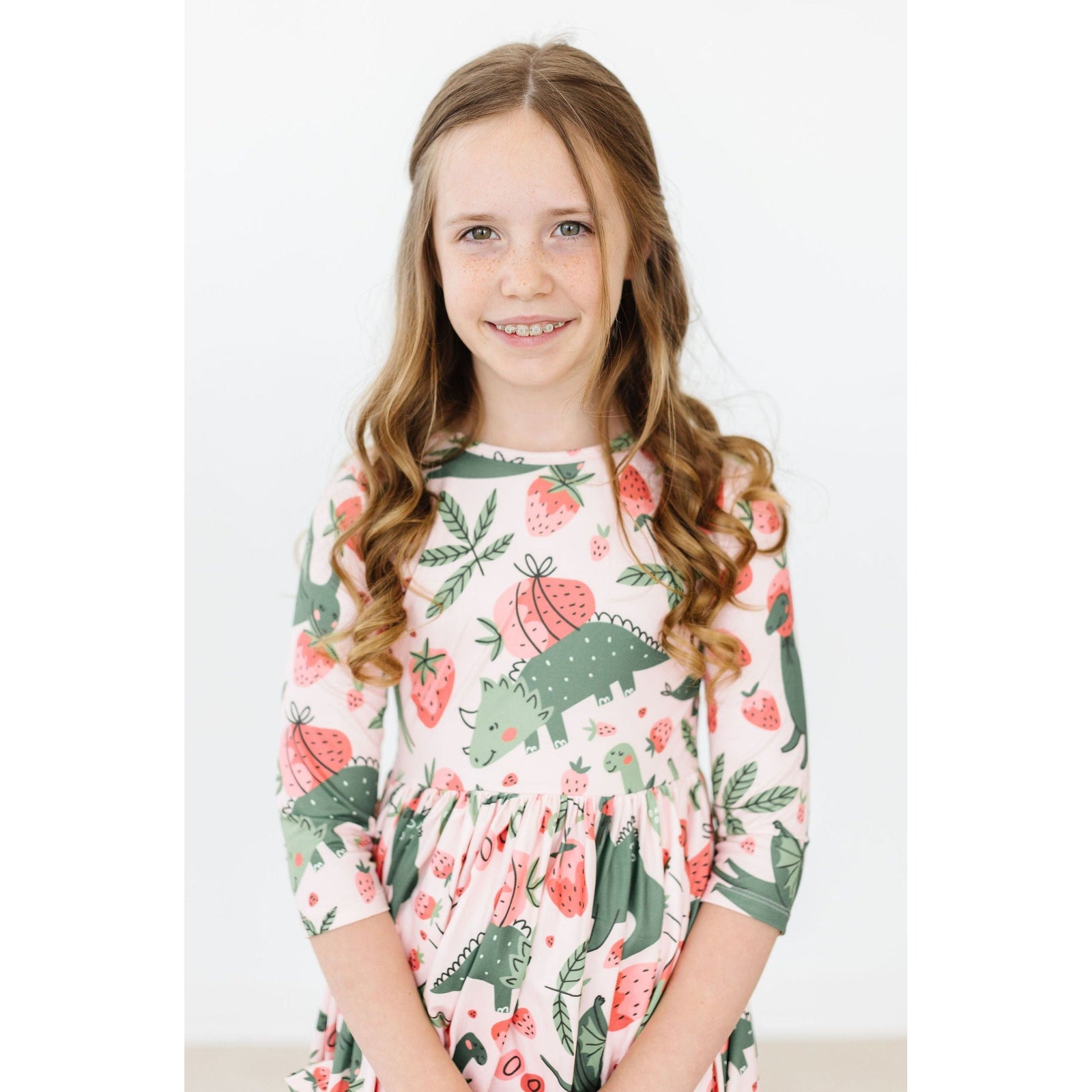 Hear Me Roar 3/4 Sleeve Pocket Twirl Dress