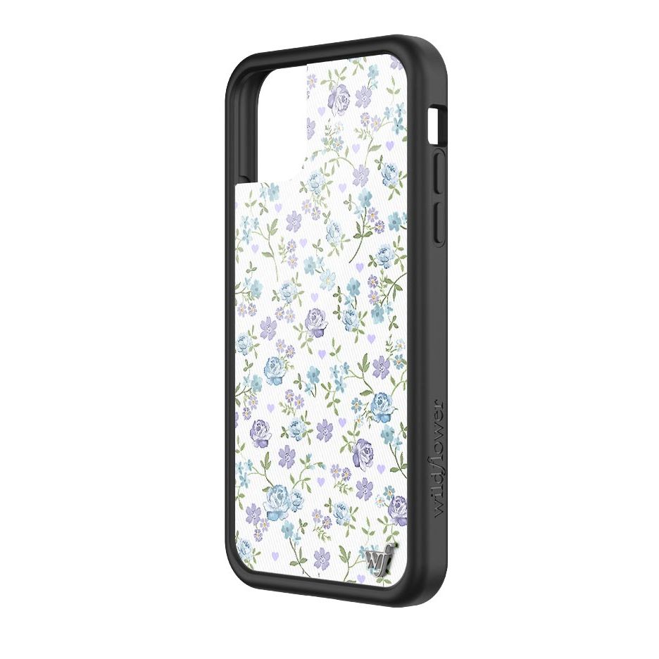 Lilac and Blue Floral iPhone Case