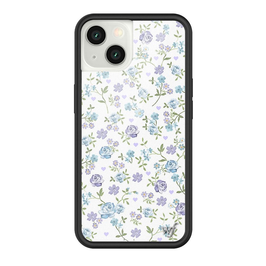 Lilac and Blue Floral iPhone Case