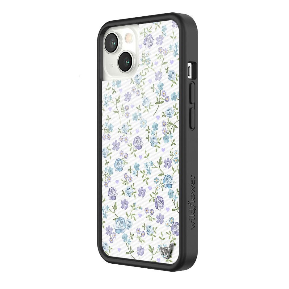 Lilac and Blue Floral iPhone Case