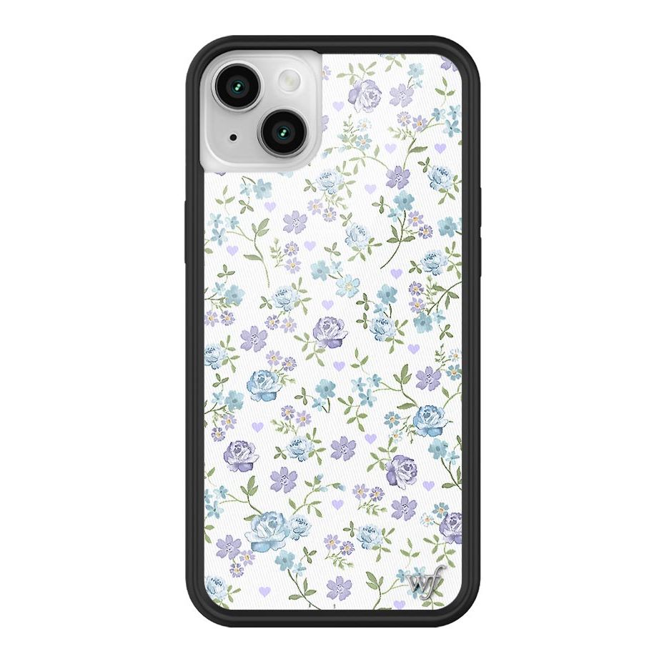 Lilac and Blue Floral iPhone Case