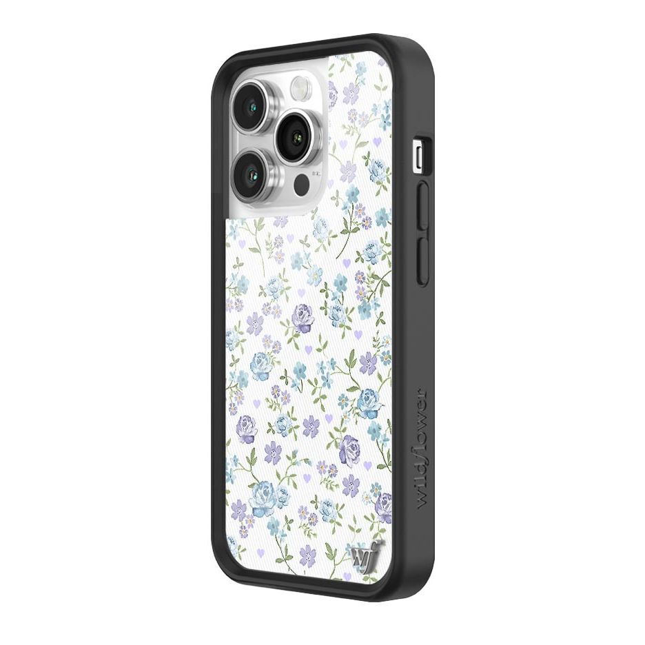 Lilac and Blue Floral iPhone Case