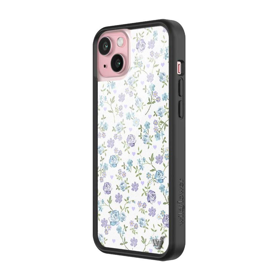 Lilac and Blue Floral iPhone Case