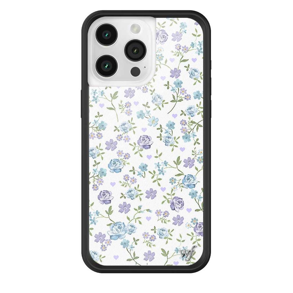 Lilac and Blue Floral iPhone Case