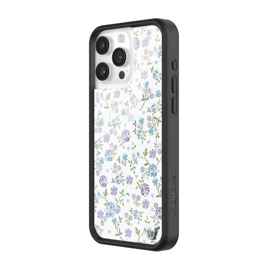 Lilac and Blue Floral iPhone Case