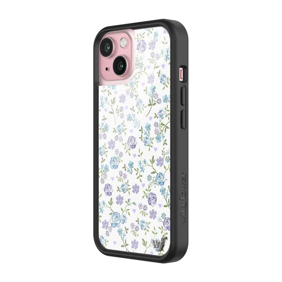 Lilac and Blue Floral iPhone Case