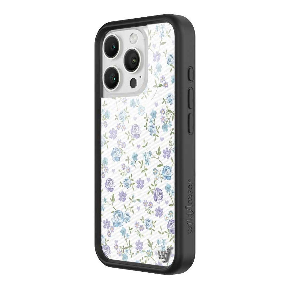 Lilac and Blue Floral iPhone Case