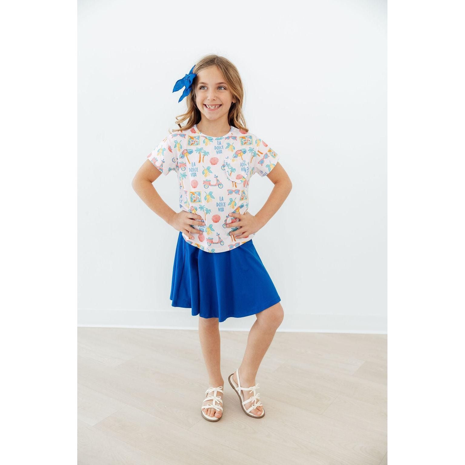 La Dolce Vita Ruffle Pocket Tee