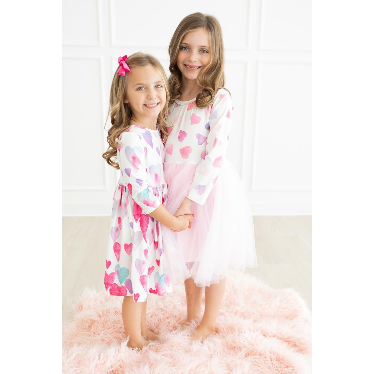 Light Hearted 3/4 Sleeve Pocket Twirl Dress