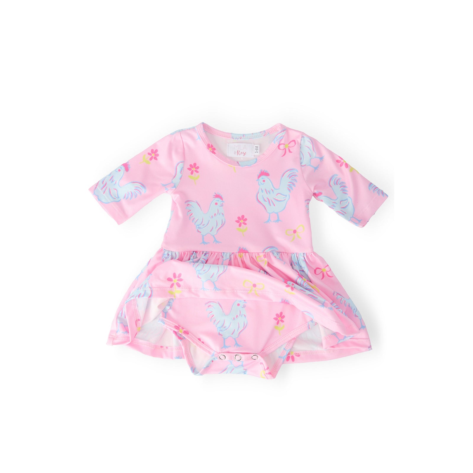 Little Miss Chickie 3/4 Twirl Bodysuit