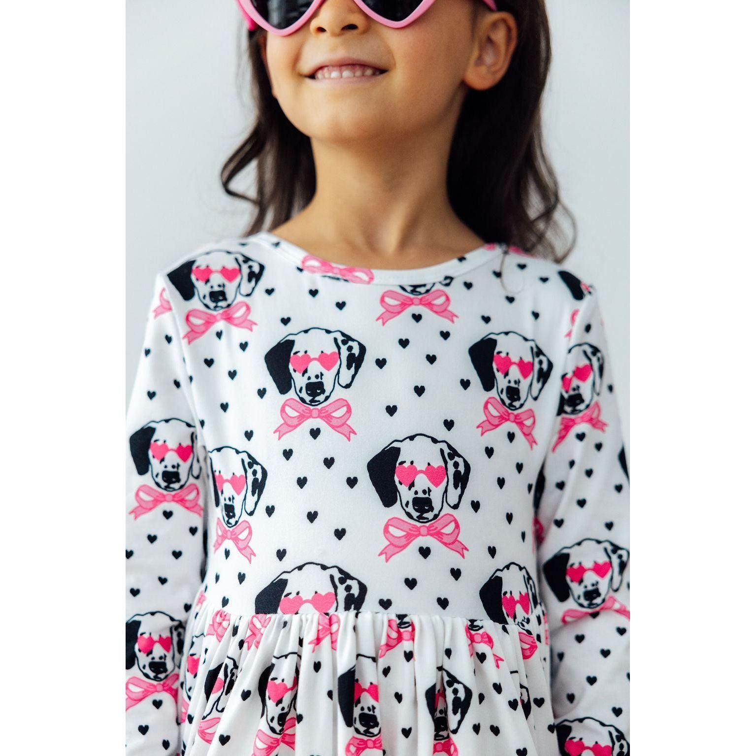 Love You Spots L/S Pocket Twirl Dress