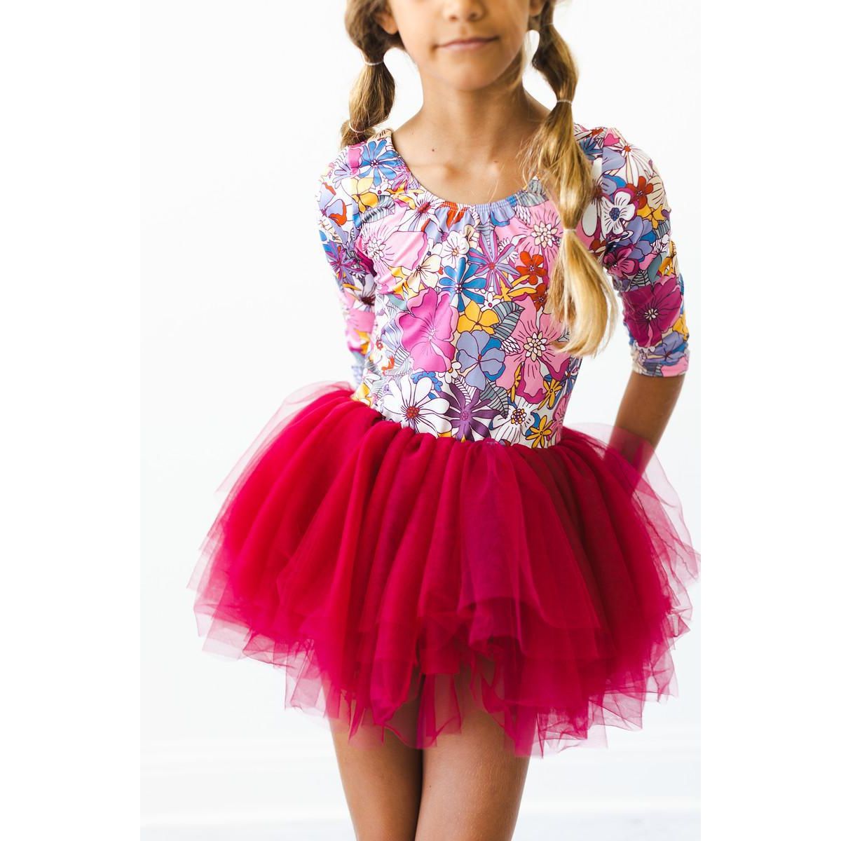 Mauve What's Up Buttercup 3/4 Tutu Leotard