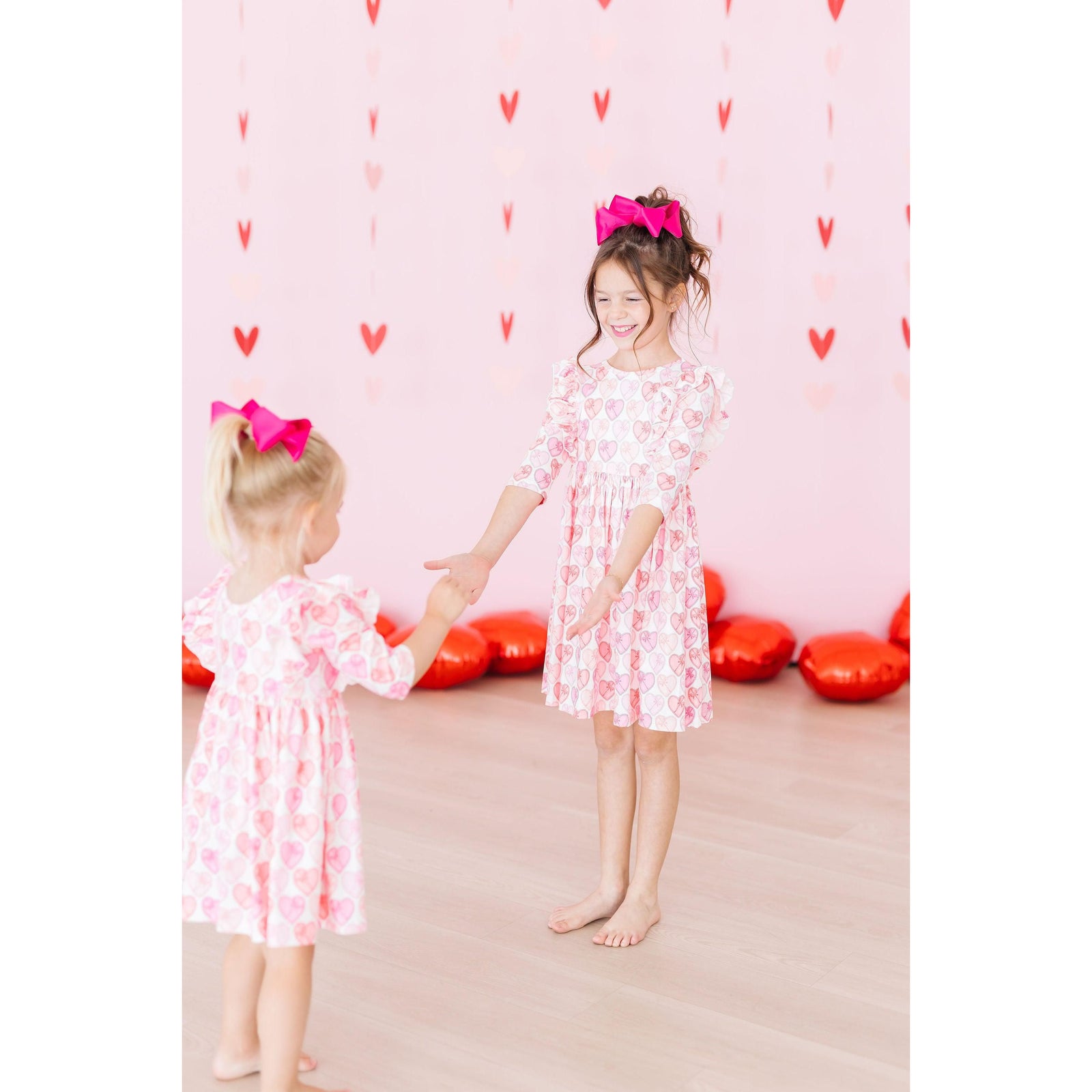 Melt My Heart 3/4 Sleeve Ruffle Twirl Dress