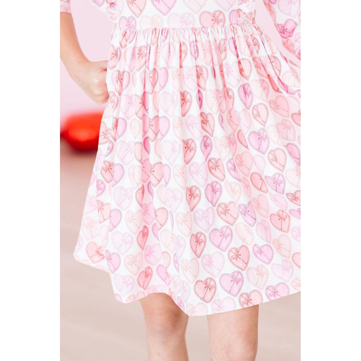 Melt My Heart 3/4 Sleeve Ruffle Twirl Dress