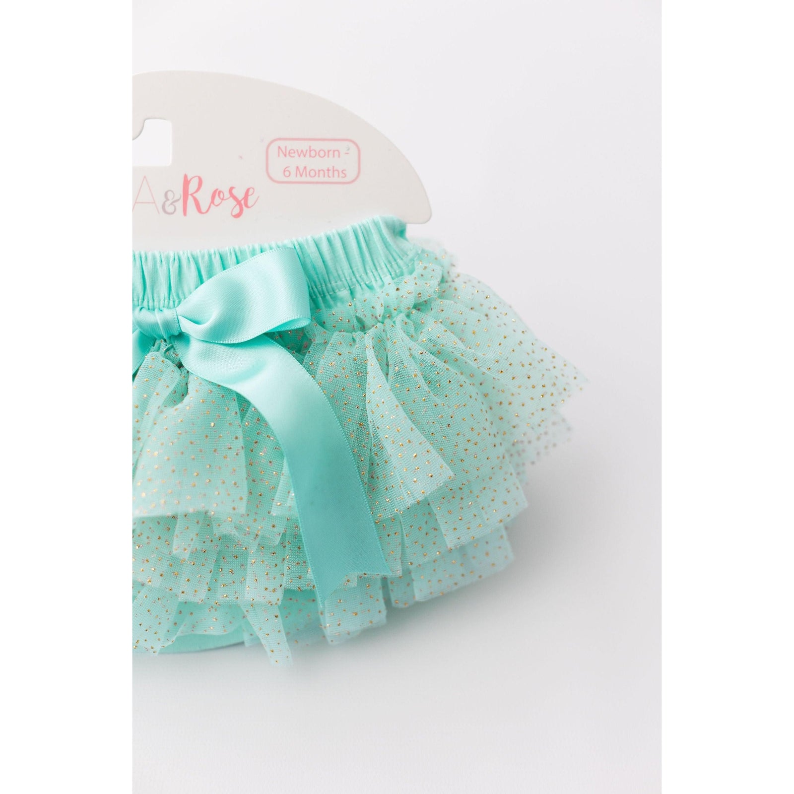 Mint & Gold Glitter Ruffle Tutu Bloomer
