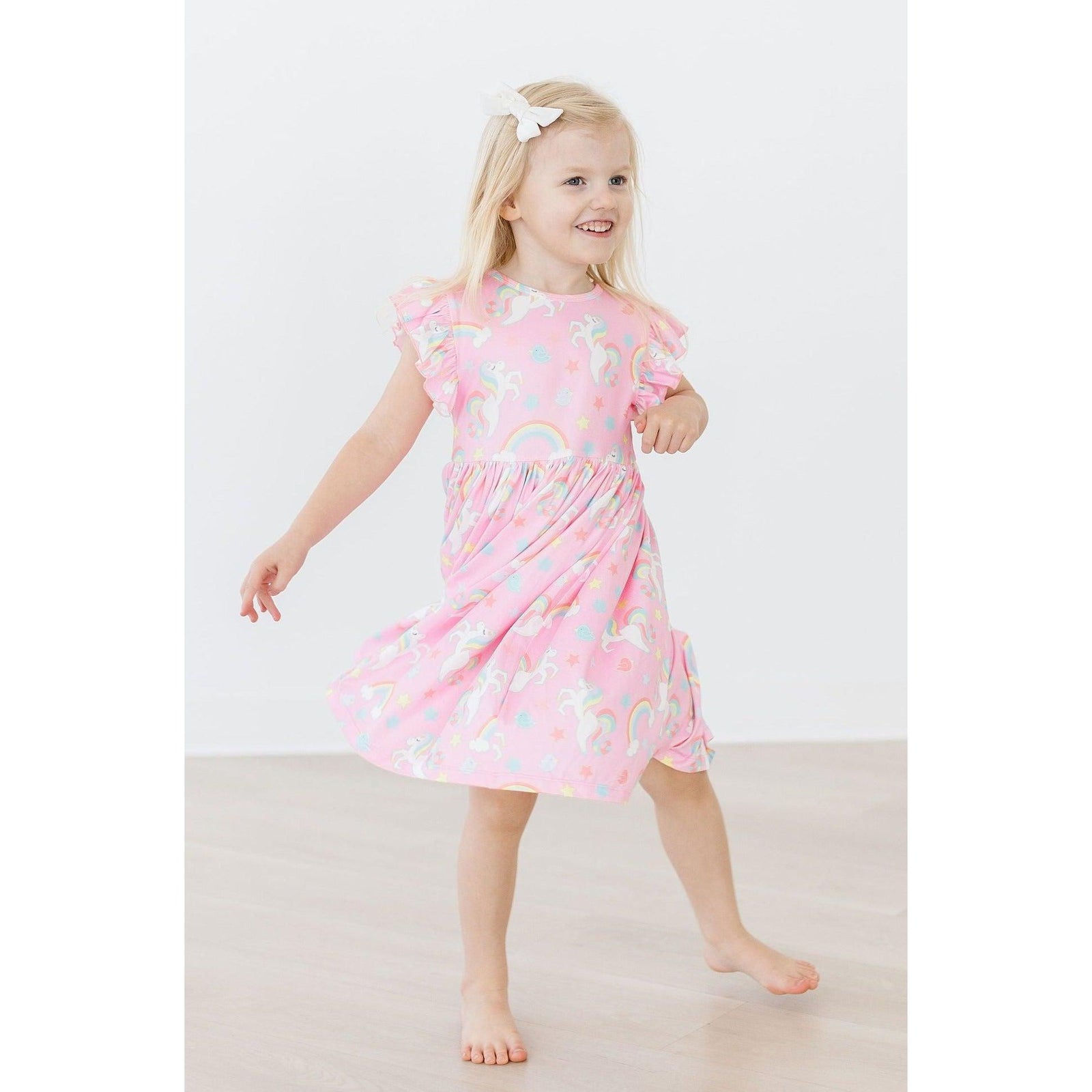 My Little Unicorn Flutter Sleeve Twirl Dress