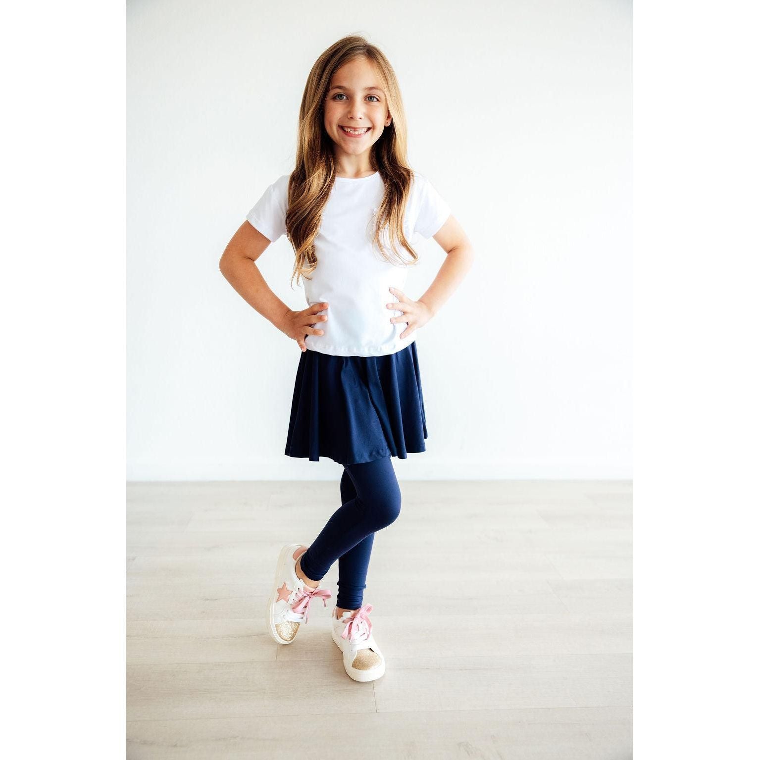 Navy Twirl Skegging