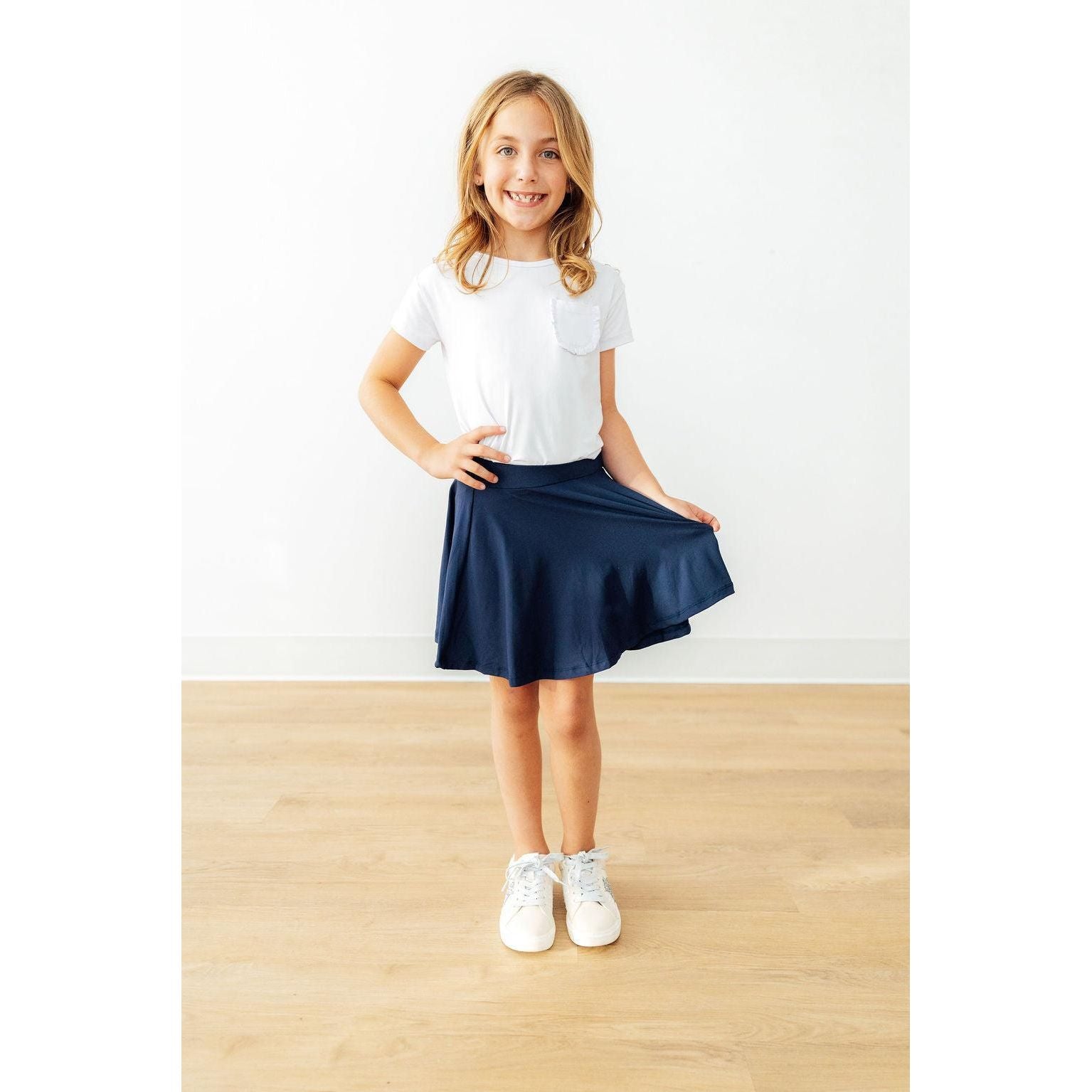 Navy Twirl Skort