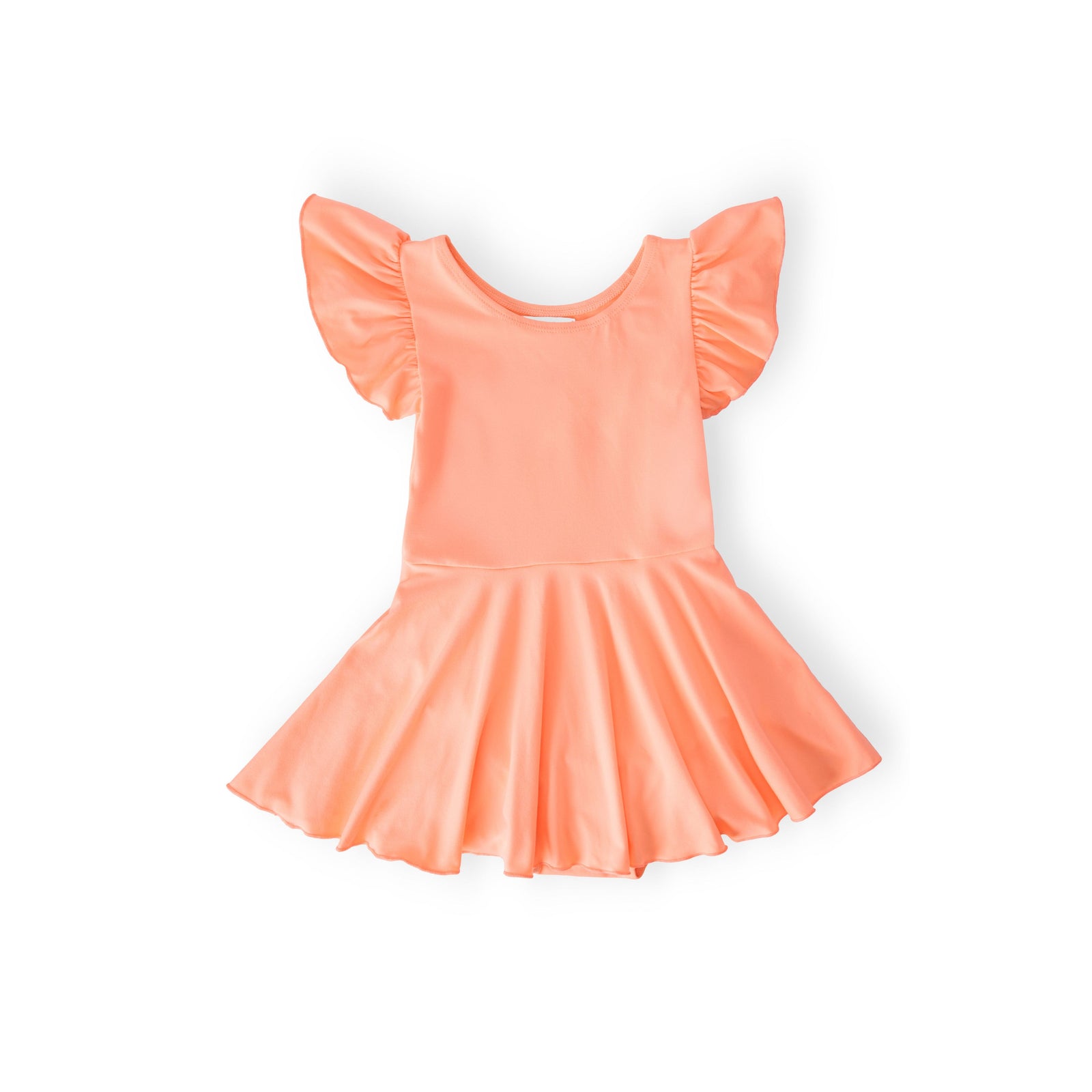 Neon Coral S/S Twirl Leotard