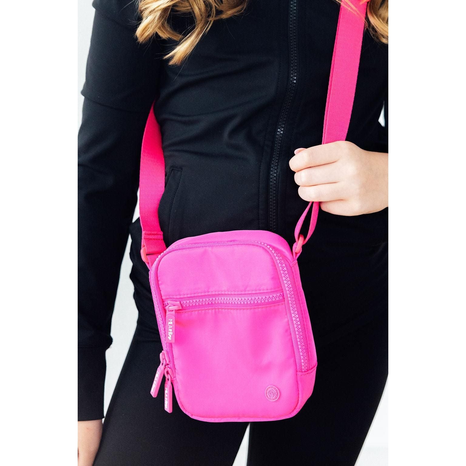 Neon Pink Crossbody Bag