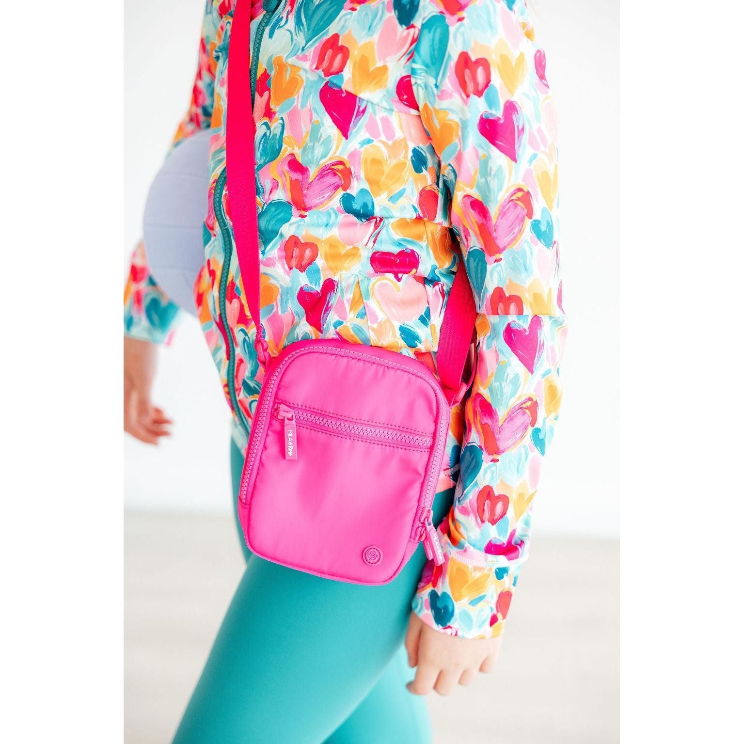 Neon Pink Crossbody Bag