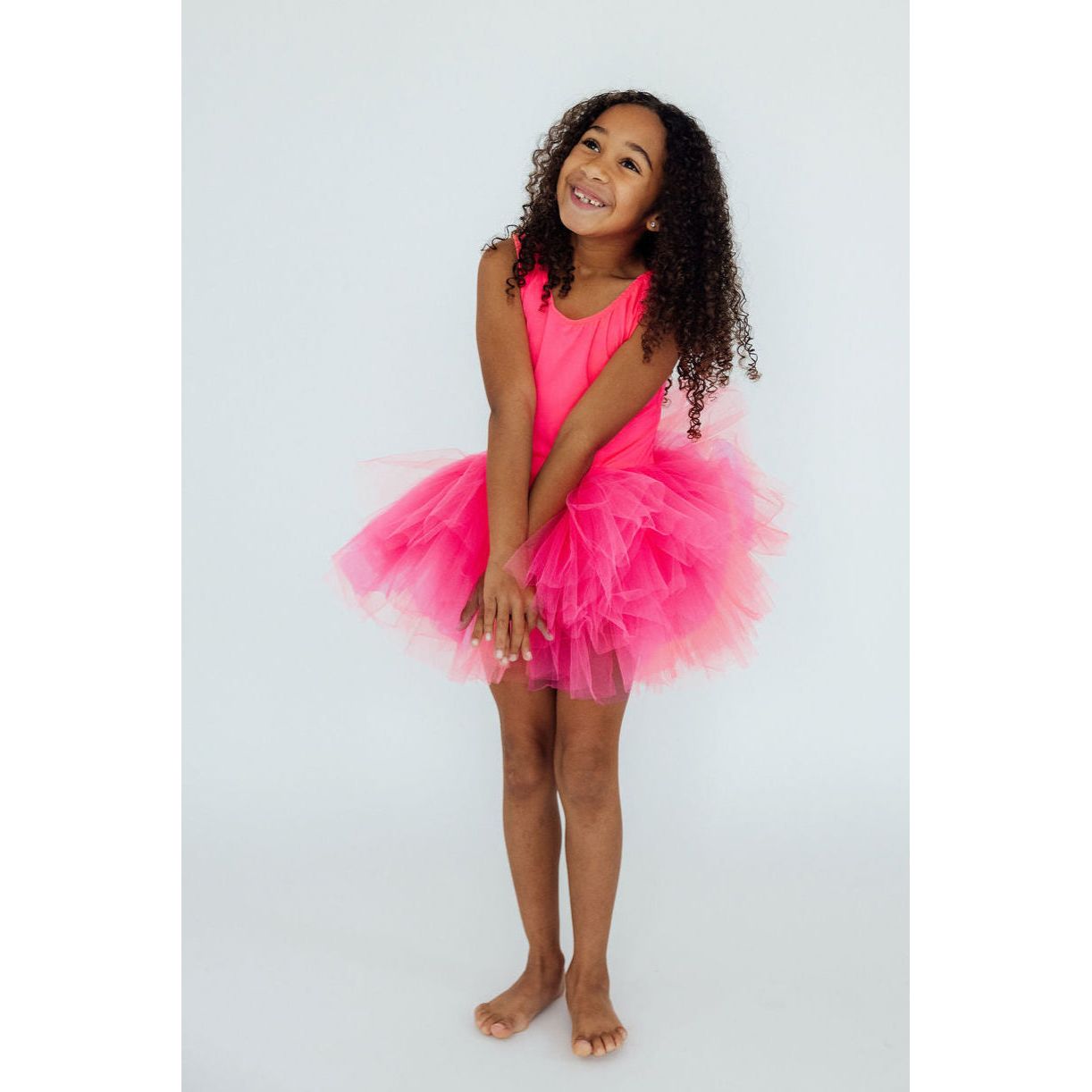 Neon Pink Tank Tutu Leotard