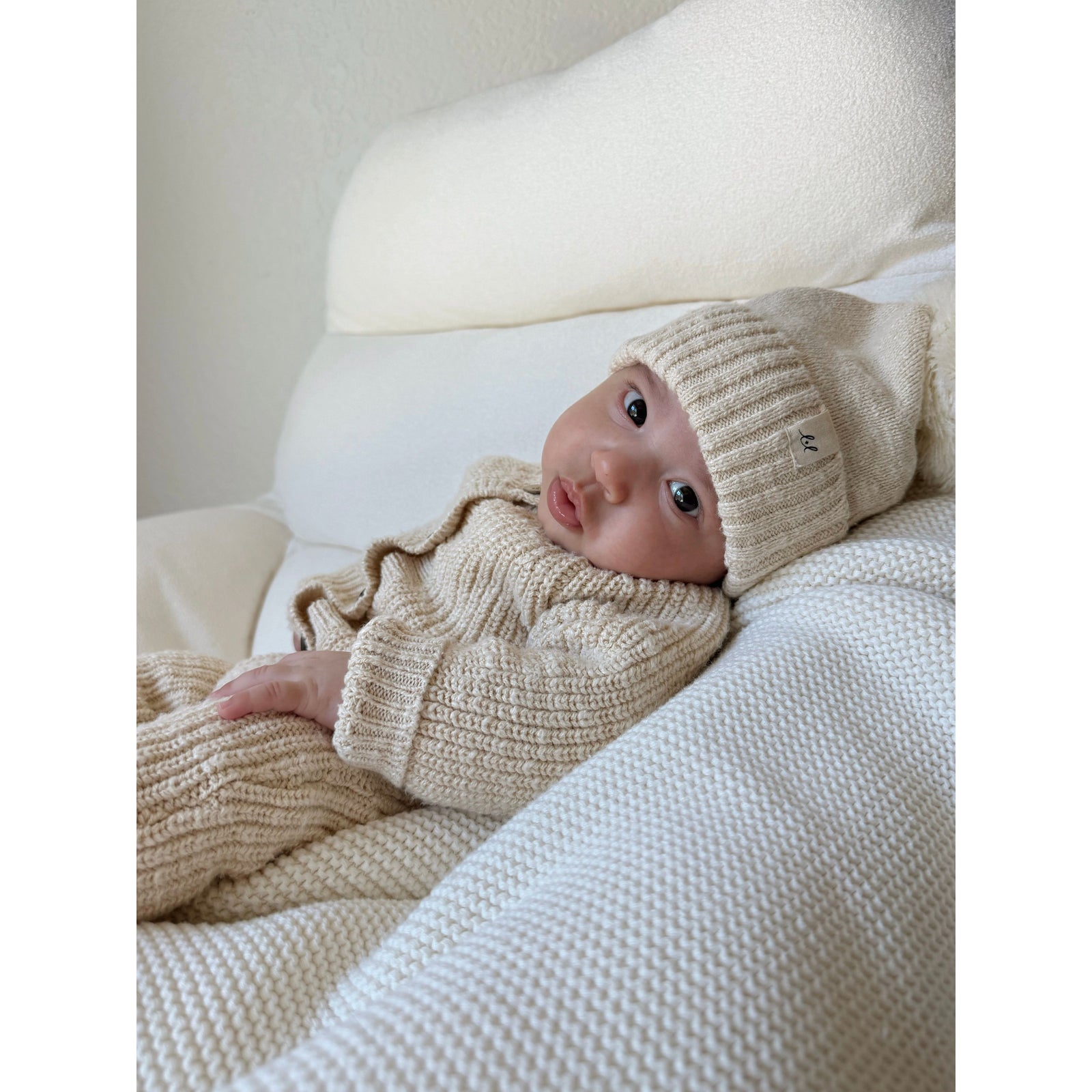 Classic Chunky Knit Jumpsuit - French Cream