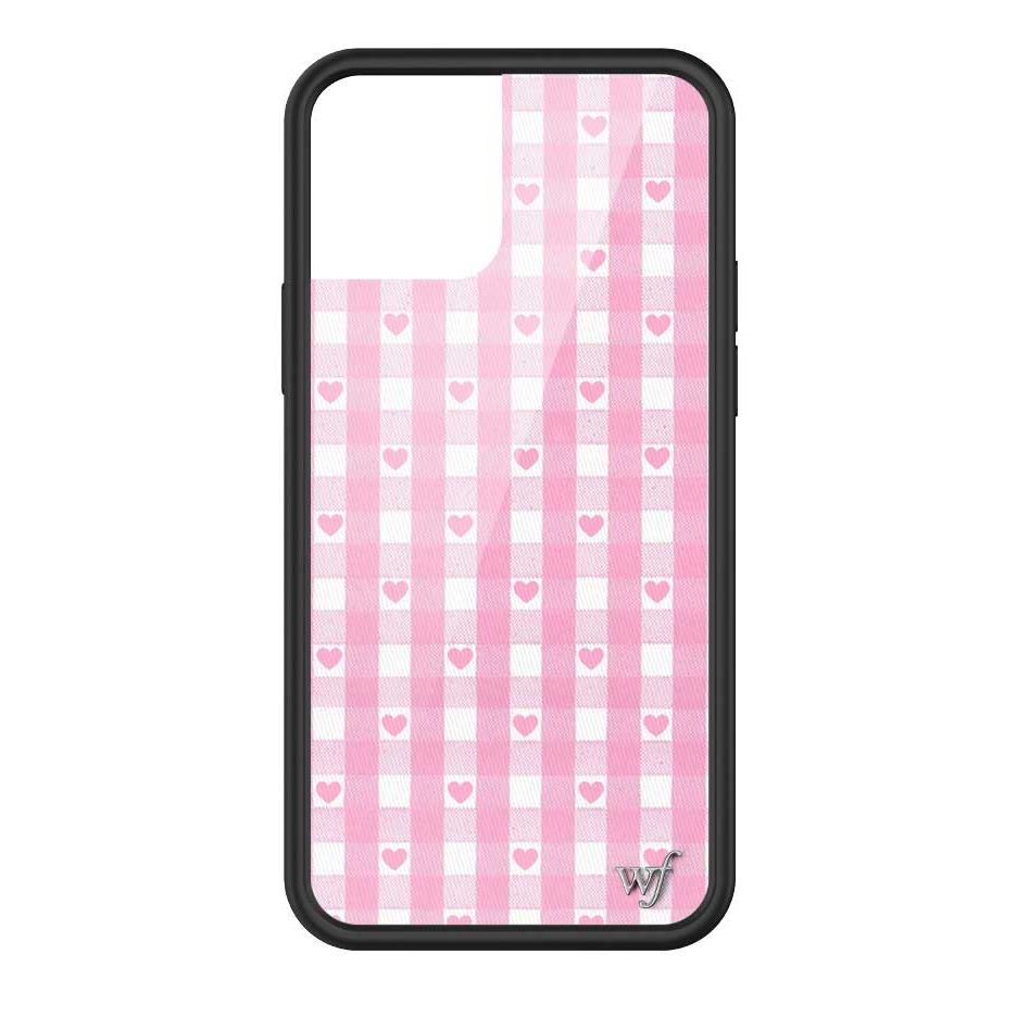 Gingham Hearts | Pink iPhone Case