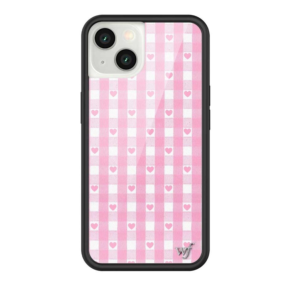 Gingham Hearts | Pink iPhone Case