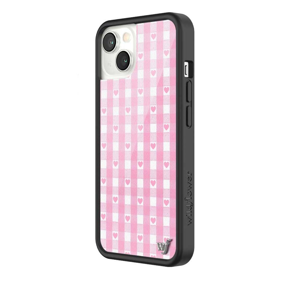 Gingham Hearts | Pink iPhone Case