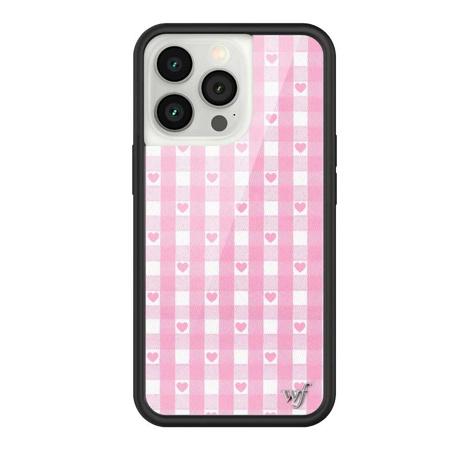 Gingham Hearts | Pink iPhone Case